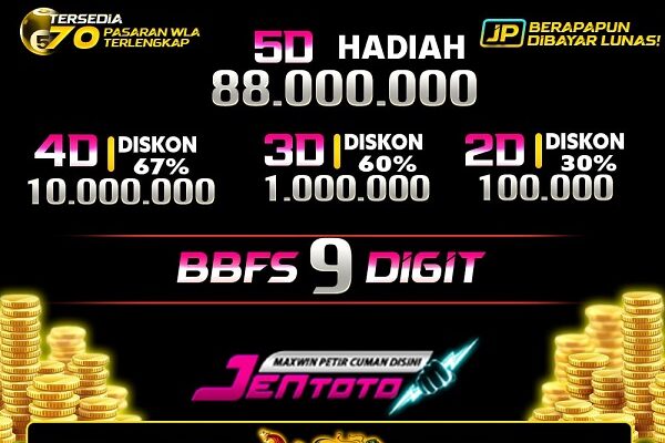 Penawaran Terbaik Situs Jentoto Hadiah dan Diskon Tertinggi Togel